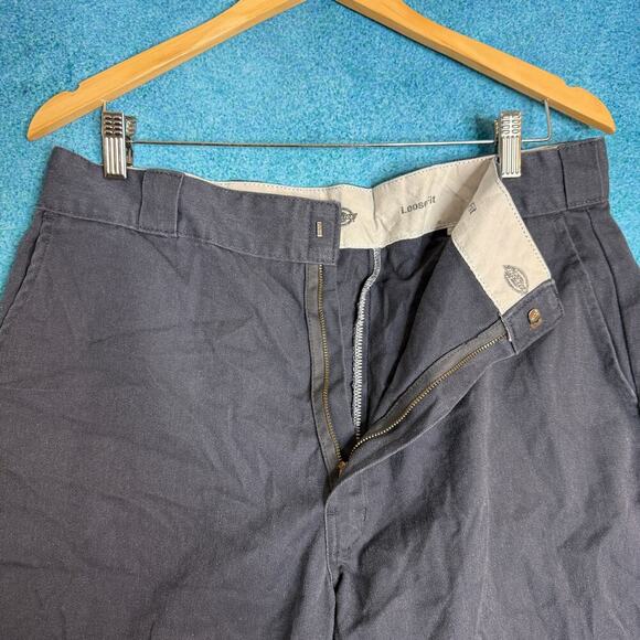 Dickies Utility Work Shorts Mens 36 Navy Blue Loose Fit 34x12 Made Nicaragua - Picture 10 of 14